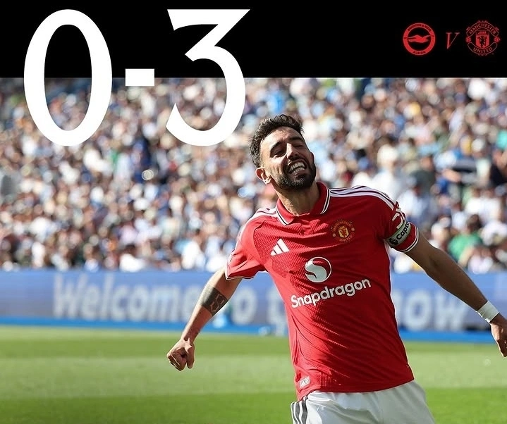 Manchester United menang telak 3-0 atas Brighton pada pekan ke-38 Liga Inggris 2025/2026. Bruno Fernandes pecahkan rekor assist, MU finis di peringkat 3 klasemen akhir.
