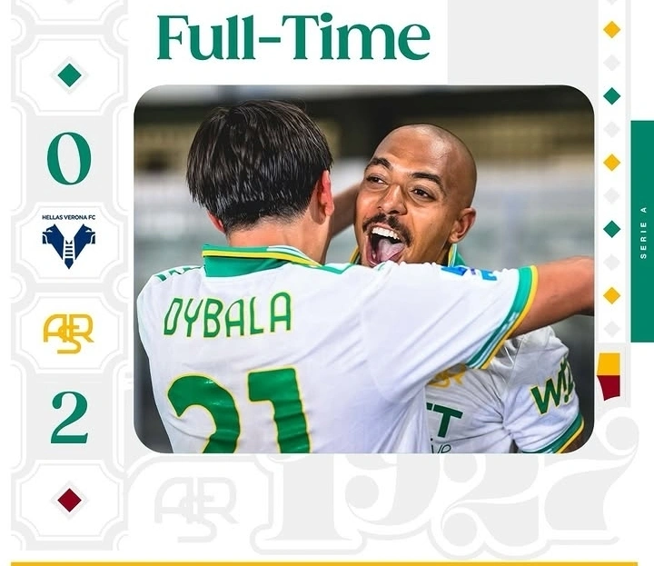 AS Roma sukses mengalahkan Hellas Verona 2-0 pada pekan terakhir Serie A 2025/2026. Kemenangan ini memastikan Roma lolos ke Liga Champions musim depan.