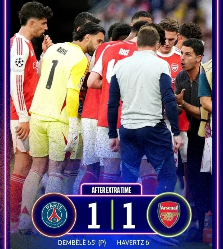 PSG vs Arsenal Adu Penalti di Final Liga Champions 2026
