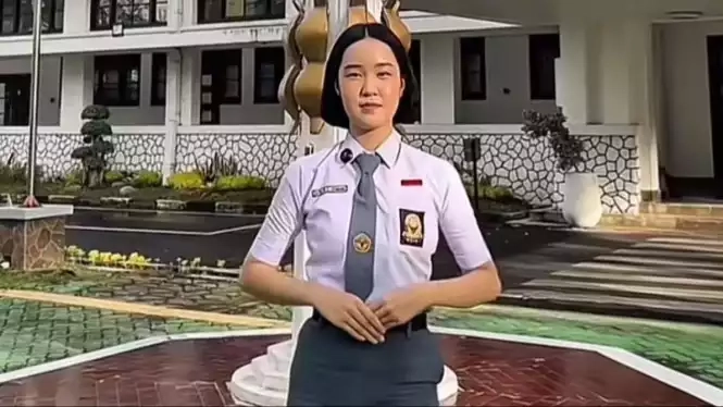 Seorang siswi Paskibraka Sulawesi Selatan asal Kota Makassar, Cathlyn Yvaine Lesmana.