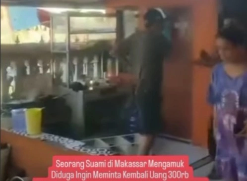 Suami mengamuk di Makassar.