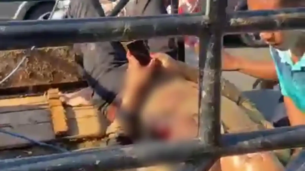 Tangkapan layar video evakuasi yang beredar