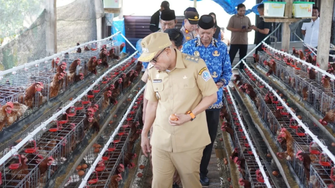 Wakil Bupati Bone meresmikan Pasar Murah BerAmal dan launching usaha ayam petelur BUMDes Mattirodeceng di Desa Tunreng Tellue, Sibulue