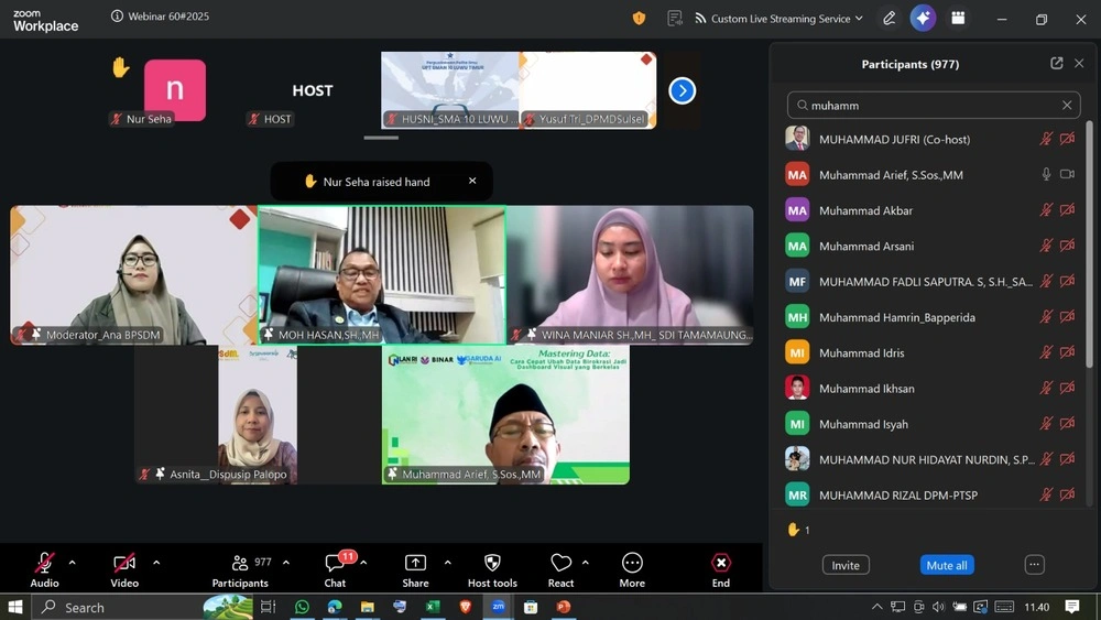 Webinar ASN Adaptif Seri 60 bertema Merawat Pustaka Memartabatkan Bangsa