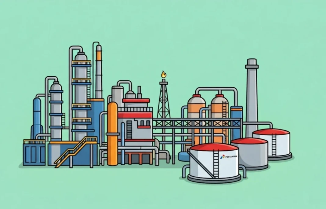Ilustrasi kilang migas pertamina