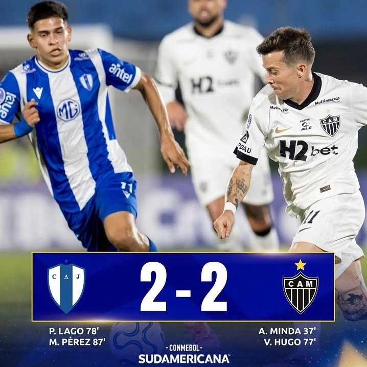 Drama empat gol terjadi di Estadio Centenario! Juventud de Las Piedras tahan imbang Atlético Mineiro 2-2 di Grup B Copa Sudamericana 2026.