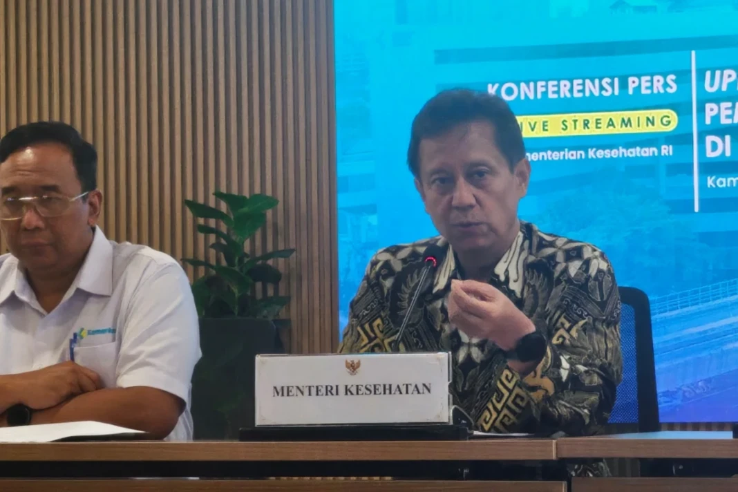 Konferensi pers oleh Menkes Budi Gunadi Sadikin