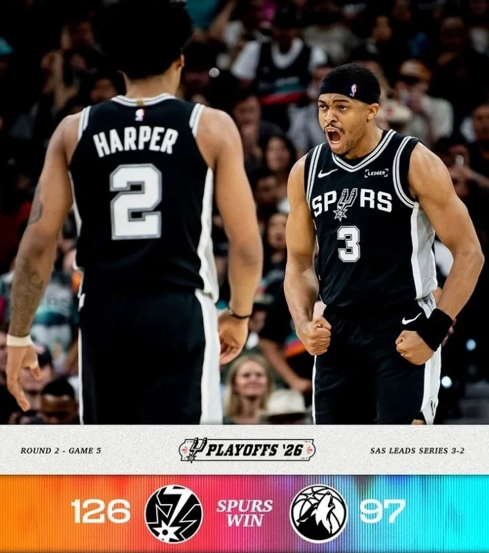Spurs vs Timberwolves Game 5: San Antonio Menang 126-97 dan Unggul 3-2