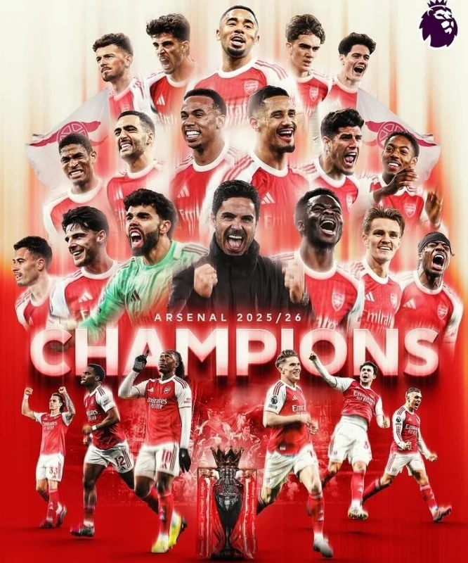 Arsenal Juara Liga Inggris 2025/2026, Arteta Akhiri Penantian 22 Tahun