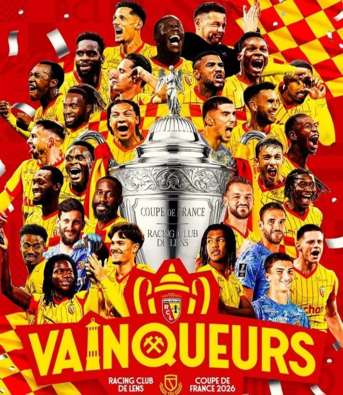 RC Lens mencetak sejarah dengan menjuarai Coupe de France 2026 usai mengalahkan Nice 3-1 di Stade de France. Florian Thauvin tampil gemilang dengan satu gol dan satu assist untuk membawa Lens meraih trofi Coupe de France pertama sepanjang sejarah klub.