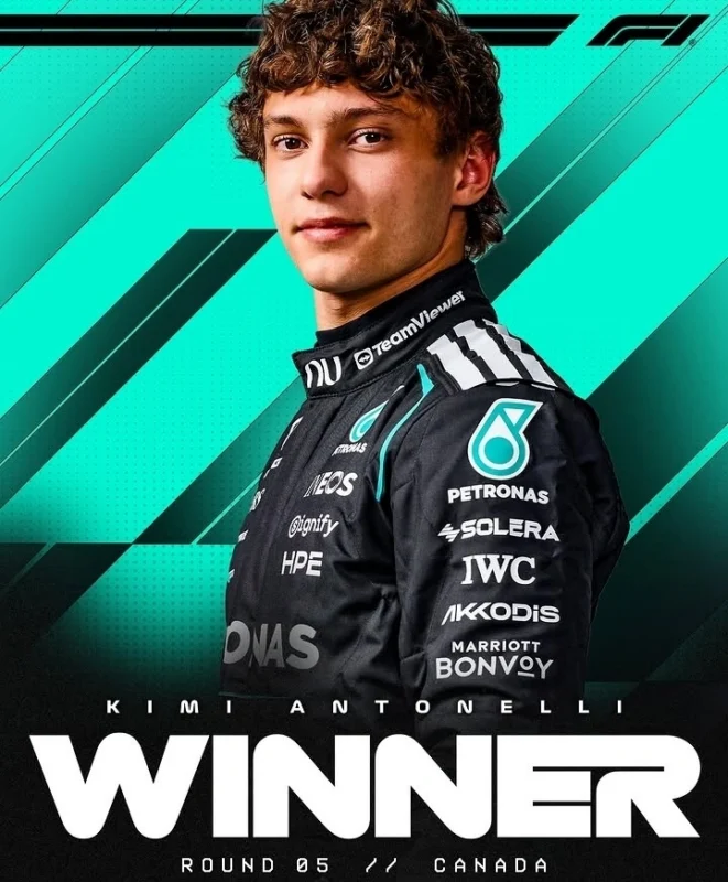 Kimi Antonelli Juara F1 GP Kanada 2026, Russell Gagal Finis di Montreal