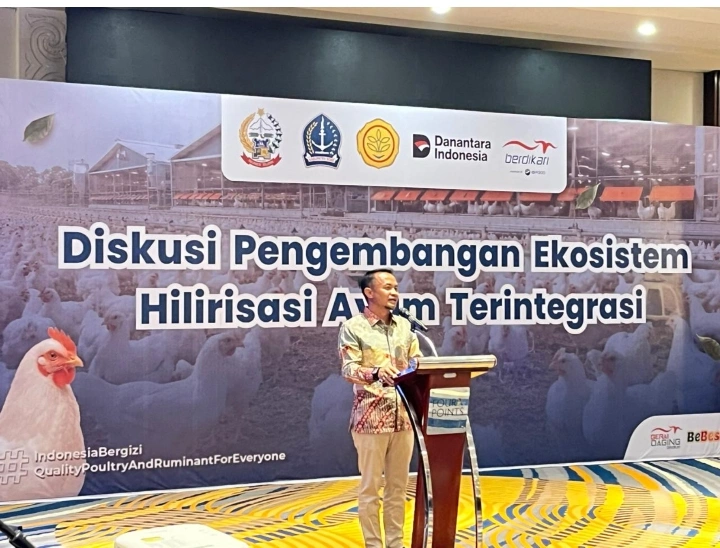 Bupati Bone H Andi Asman Sulaiman di acara Diskusi Ekosistem Hilirisasi Ayam Terintegrasi