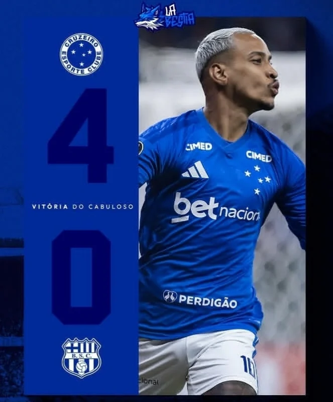 Cruzeiro tampil dominan saat mengalahkan Barcelona SC 4-0 pada matchday terakhir Grup D Copa Libertadores 2026.