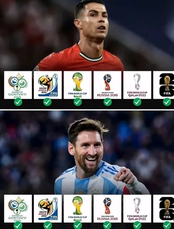 Lionel Messi dan Cristiano Ronaldo berpeluang mencetak sejarah baru di Piala Dunia 2026 dengan tampil dalam enam edisi FIFA World Cup secara beruntun