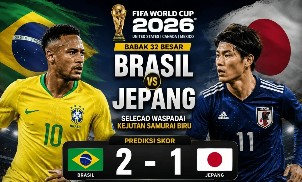 Preview & Prediksi Babak 32 Besar Piala Dunia 2026: Brasil vs Jepang, Duel Sengit Samba Melawan Samurai Biru