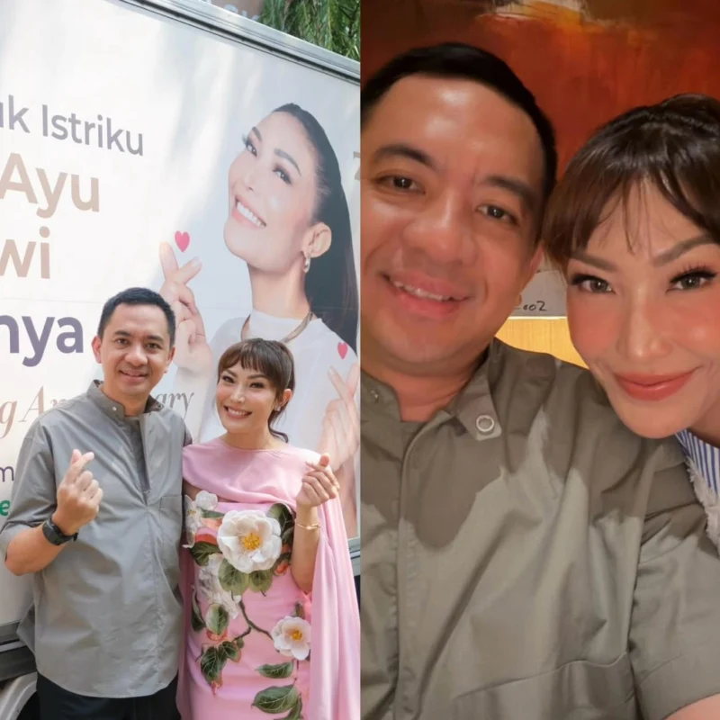 Ayu Dewi dan suami merayakan Anniversary pernikahan ke-14.