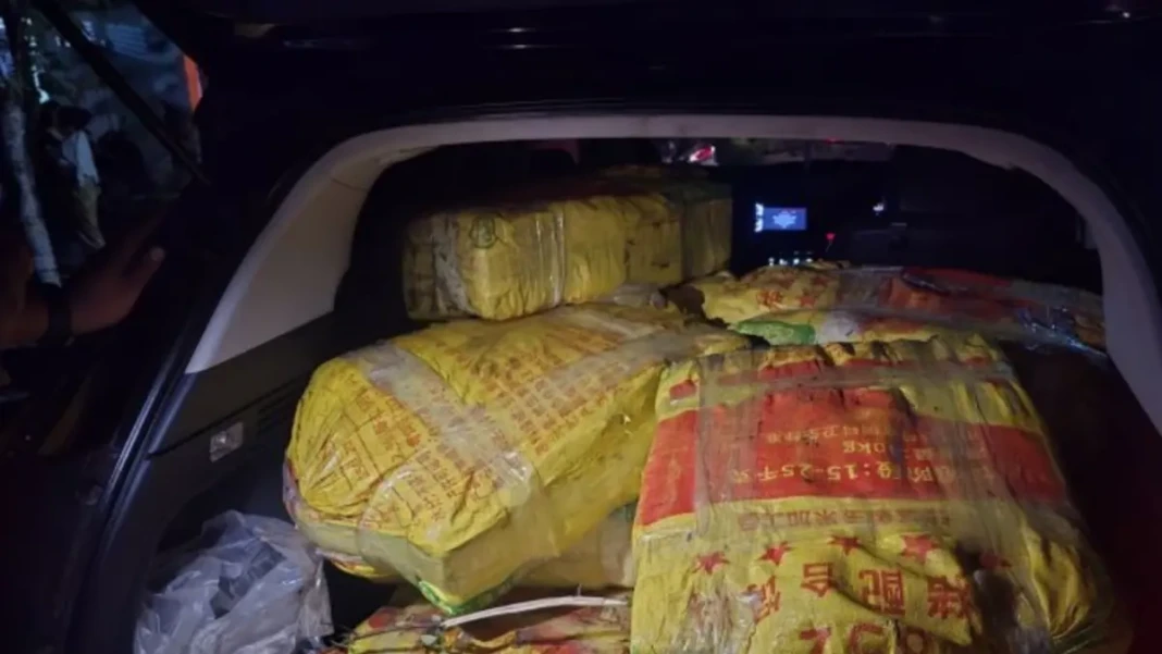 Barang bukti sabu seberat 325 kg yang disita anggota Direktorat Tindak Pidana Narkoba Bareskrim Polri