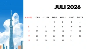 Blue and White Watercolor 2026 Calendar