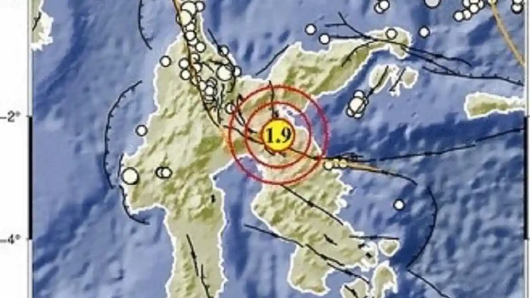 Gempa bumi di perbatasan Luwu Timur