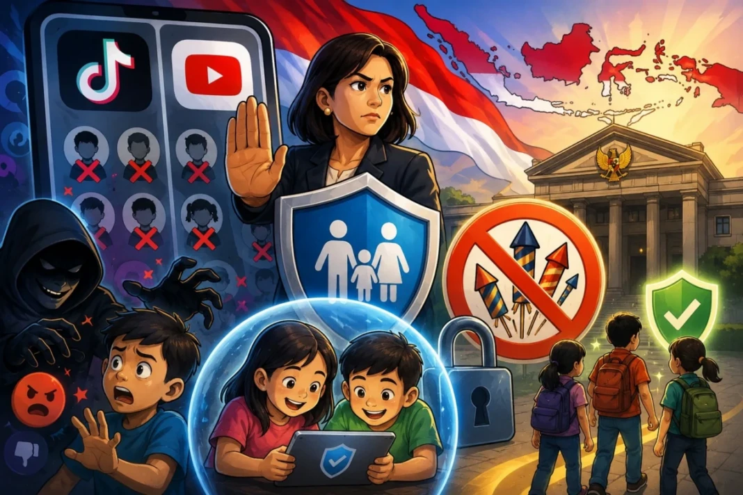 Indonesia memblokir jutaan akun anak demi melindungi generasi muda dari risiko bahaya media sosial digital