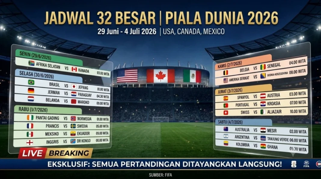 Jadwal 32 Besar Piala Dunia 2026 (2)