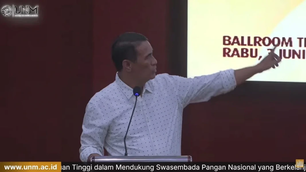 Mentan Andi Amran Sulaiman dalam Kuliah Umum UNM, Rabu