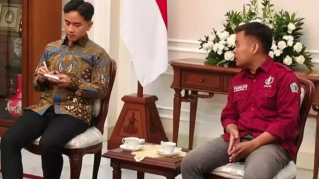 Momen Muhammad Abdimaludin saat bertemu Wakil Presiden Gibran