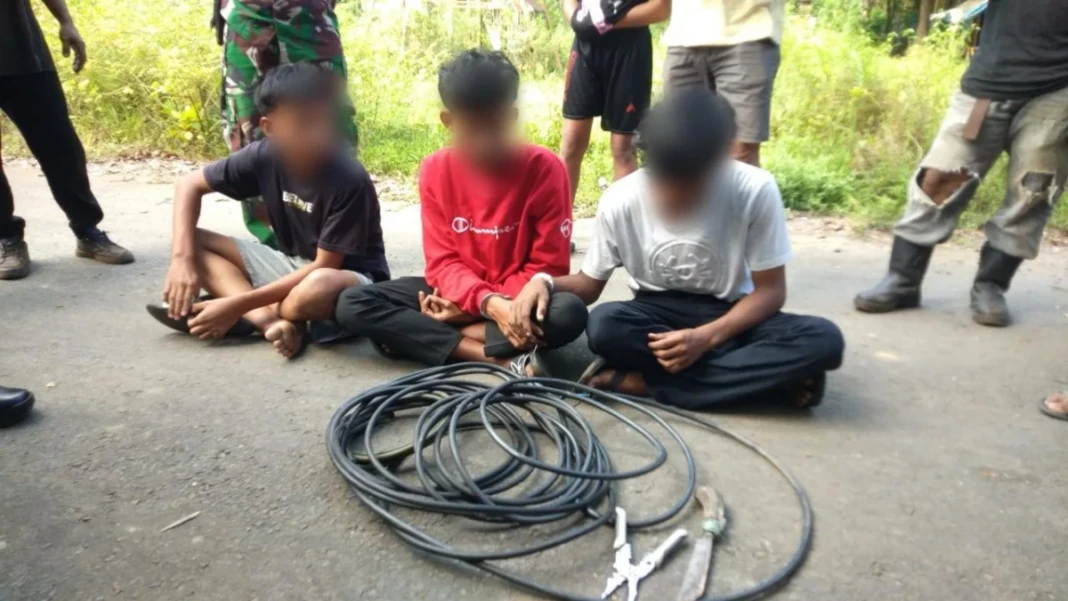 Pelaku pencurian kabel listrik berhasil diamankan