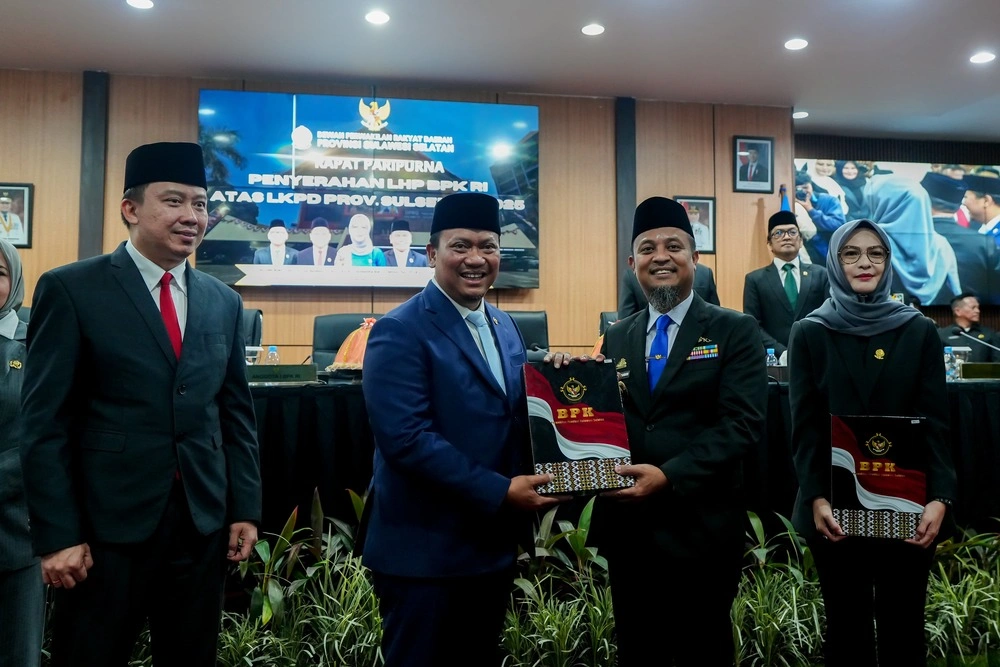 Pemerintah Provinsi Sulawesi Selatan kembali meraih opini Wajar Tanpa Pengecualian (WTP) dari BPK RI atas LKPD 2025