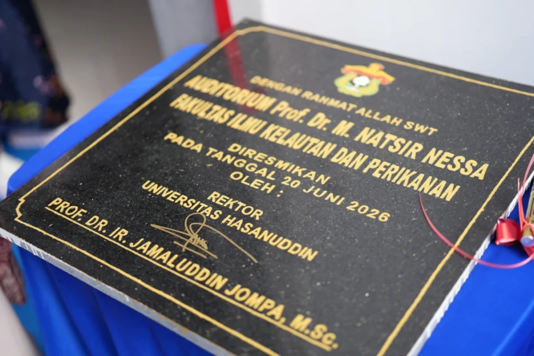 Prosesi soft launching Auditorium Prof. Dr. M. Natsir Nessa di lantai 4 Gedung FIKP Kampus Unhas Tamalanrea