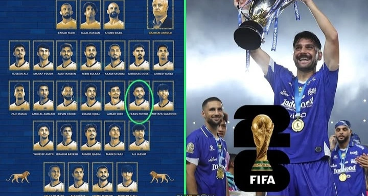 Frans Putros resmi dipanggil Timnas Irak untuk Piala Dunia 2026. Bek juara Liga 1 Indonesia itu masuk daftar 26 pemain pilihan Graham Arnold.