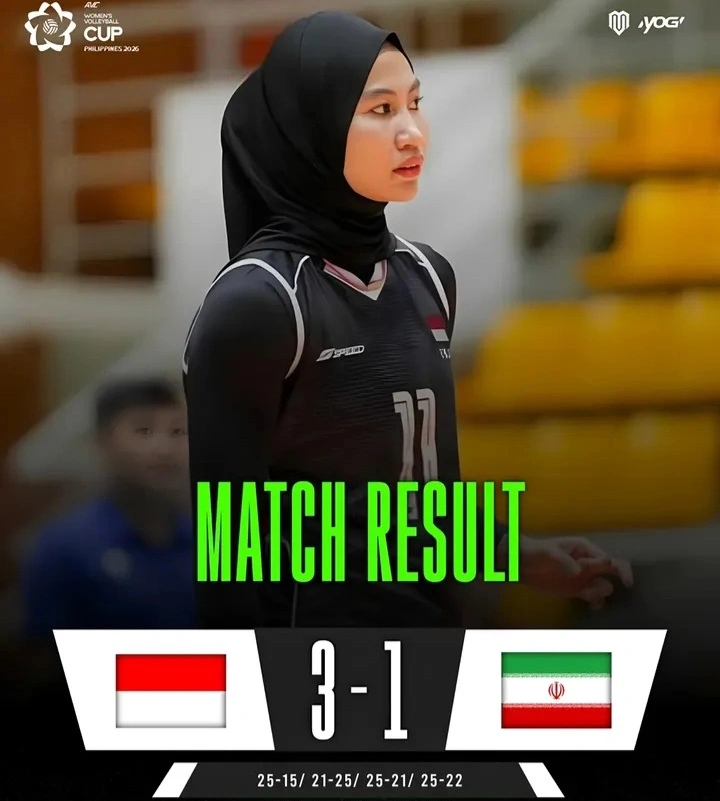 Timnas Voli Putri Indonesia Kalahkan Iran 3-1 di AVC Women's Volleyball Cup 2026