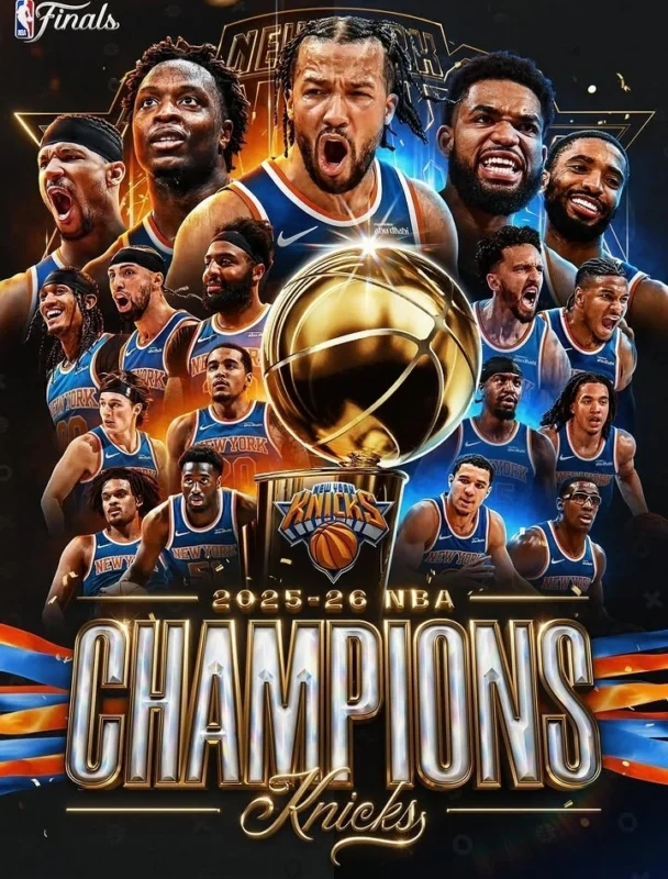 New York Knicks menjuarai NBA 2026 setelah mengalahkan San Antonio Spurs 94-90 di Game 5 Final di Frost Bank Center. Jalen Brunson menjadi Finals MVP usai mencetak 45 poin dan membawa Knicks unggul 4-1.
