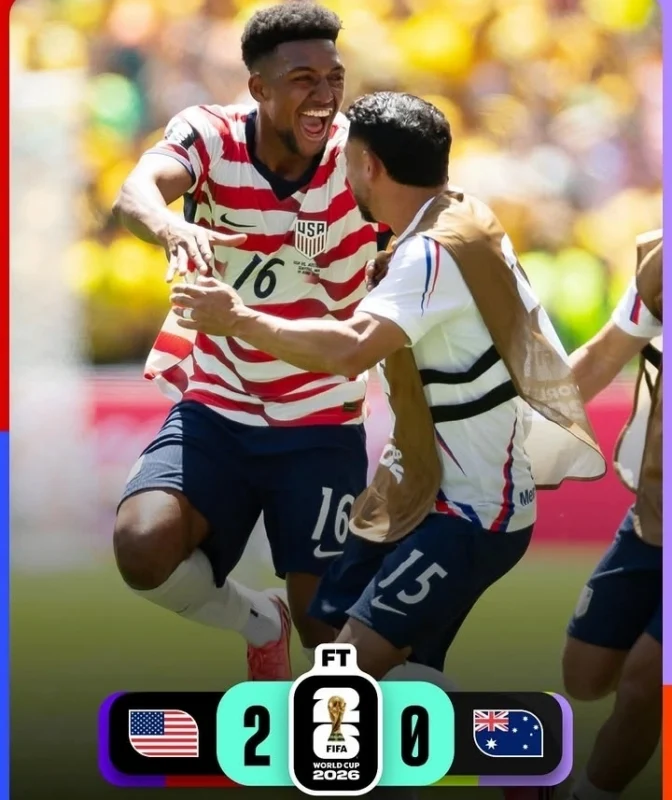 Amerika Serikat mengalahkan Australia 2-0 di Seattle dan memastikan tiket babak gugur Piala Dunia 2026 dari Grup D.