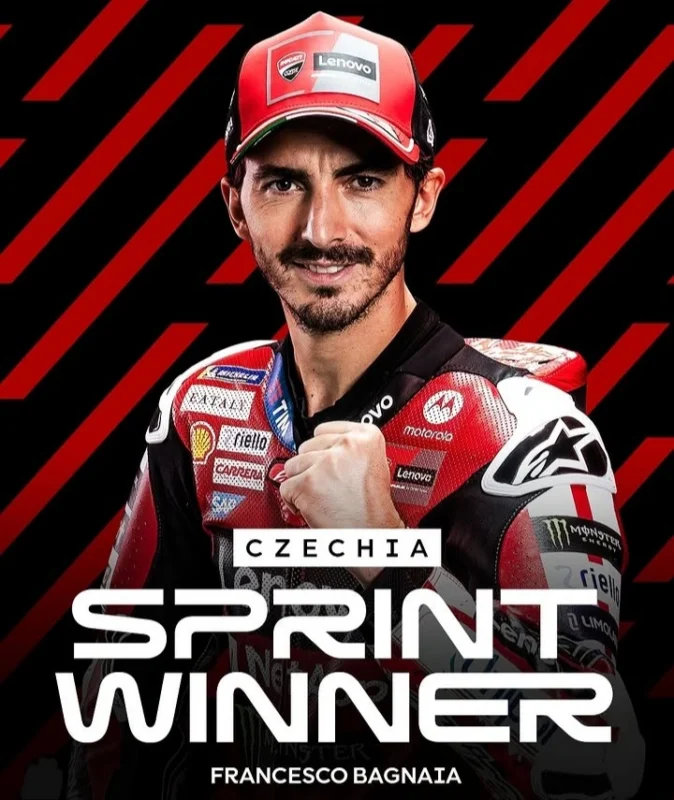Francesco Bagnaia memenangi Sprint Race MotoGP Ceko 2026 di Sirkuit Brno. Foto: Dok. MotoGP