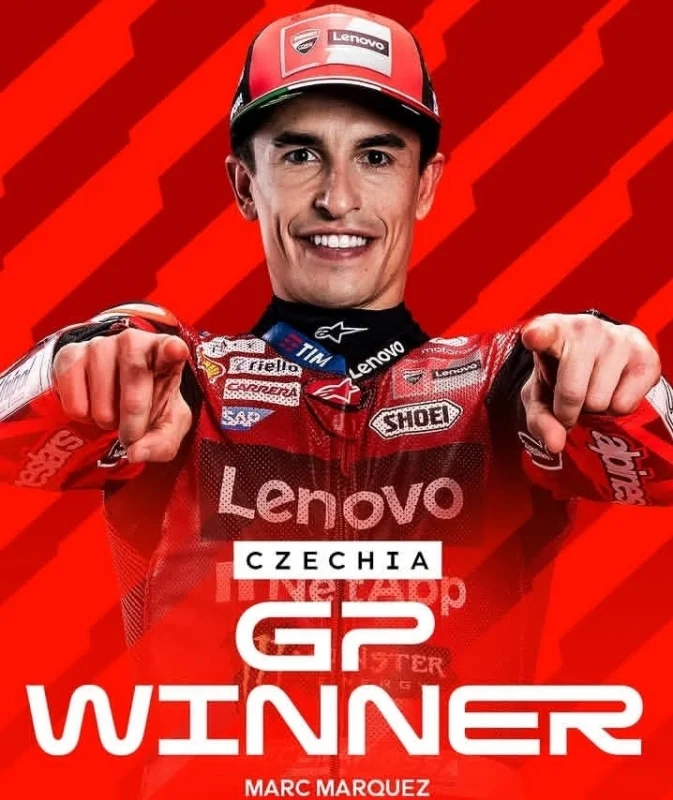 Marc Marquez meraih kemenangan pada MotoGP Ceko 2026 di Sirkuit Brno setelah mengalahkan Francesco Bagnaia. Hasil ini membuat persaingan gelar juara dunia semakin menarik.