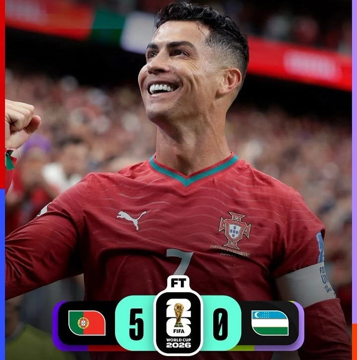 Portugal vs Uzbekistan 5-0: Ronaldo Cetak Rekor Gol di 6 Piala Dunia