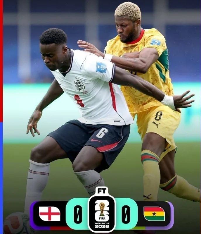 Inggris vs Ghana 0-0: Dominasi The Three Lions Tak Berbuah Gol