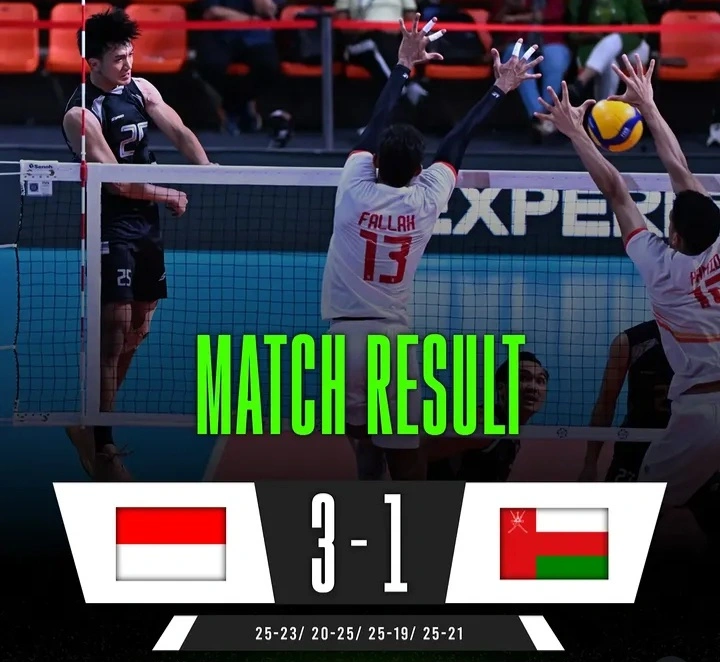 Indonesia Kalahkan Oman 3-1, Lolos ke Semifinal AVC Men's Volleyball Cup 2026
