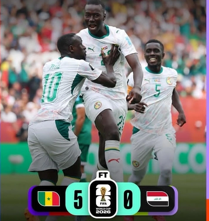 Senegal Hancurkan Irak 5-0, Jaga Asa Lolos ke Babak 32 Besar Piala Dunia 2026