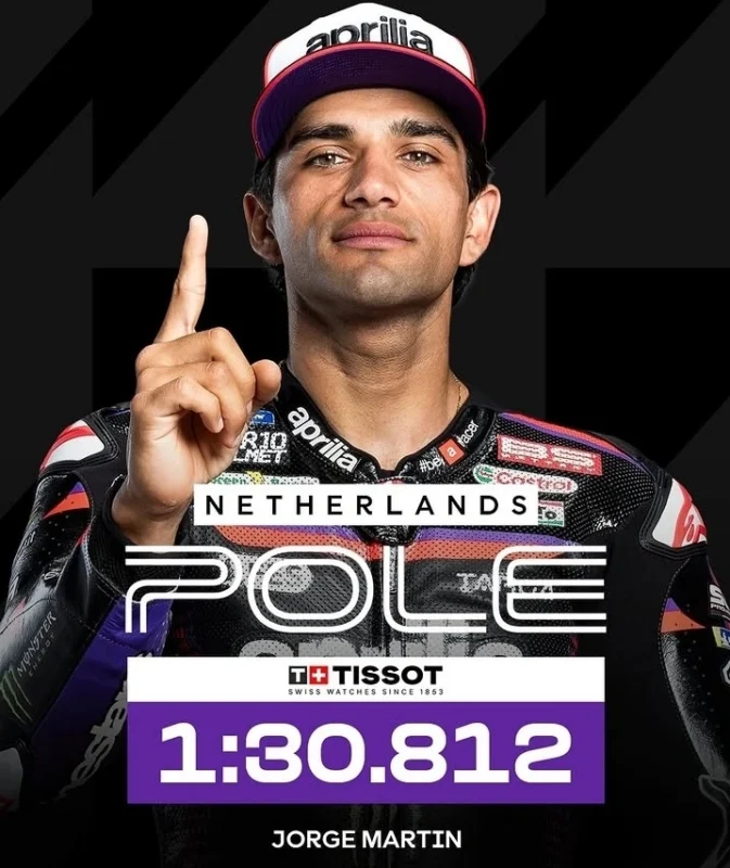Jorge Martin meraih pole position MotoGP Belanda 2026 di TT Circuit Assen. Aprilia menguasai tiga posisi terdepan, sementara Marc Marquez start dari urutan ketujuh.