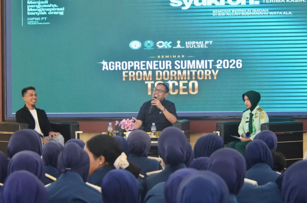 Wakil Bupati Bone Andi Akmal Pasluddin mengajak mahasiswa menjadi agripreneur muda pada Agropreneur Summit 2026 di Polbangtan Gowa
