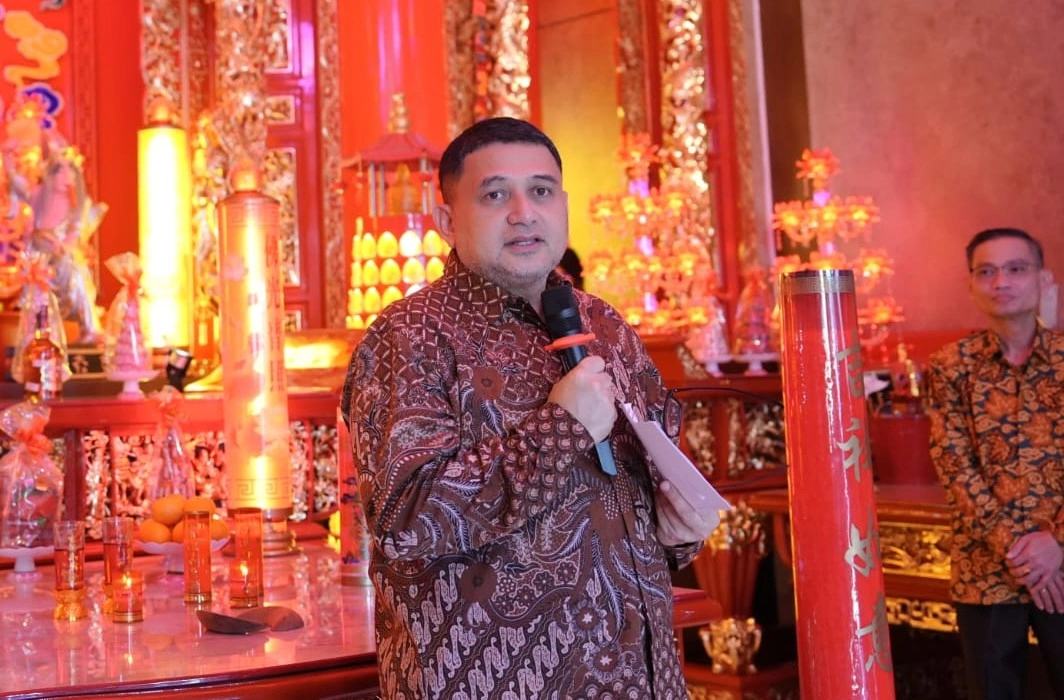 Wali Kota Makassar Munafri Arifuddin saat meresmikan Cetiya Zhen An Kong di Jalan Diponegoro