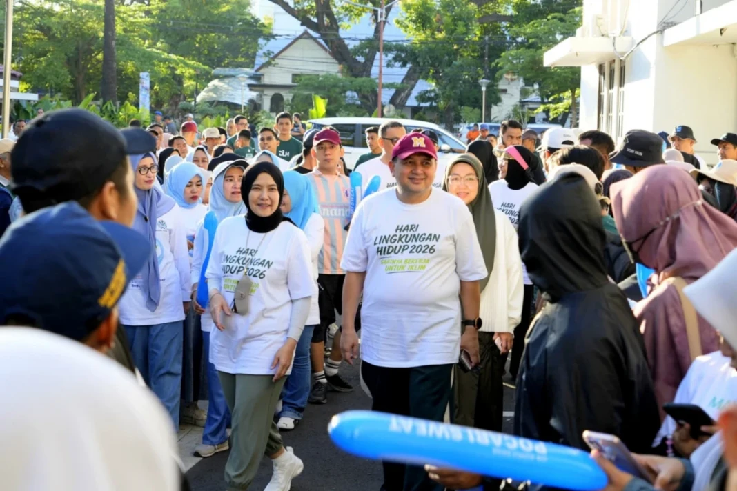 Munafri saat membuka peringatan Hari Lingkungan Hidup Sedunia Tahun 2026 di Makassar Creative Hub (MCH), Jalan Nusantara, Sabtu (6/6/2026).