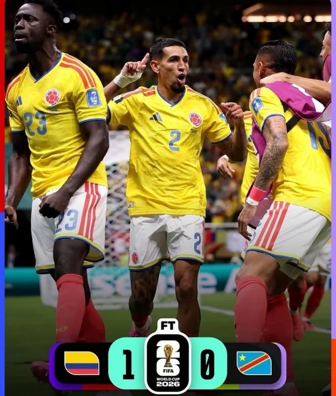 Hasil Piala Dunia 2026: Kolombia Jinakkan RD Kongo 1-0 Berkat Gol Tunggal Daniel Muñoz