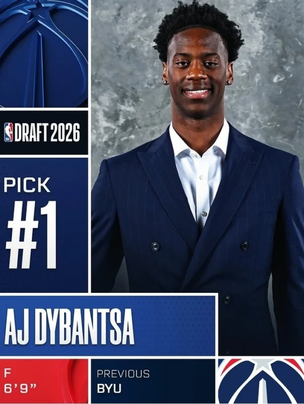 AJ Dybantsa terpilih sebagai pilihan pertama NBA Draft 2026 oleh Washington Wizards di Barclays Center, Brooklyn.