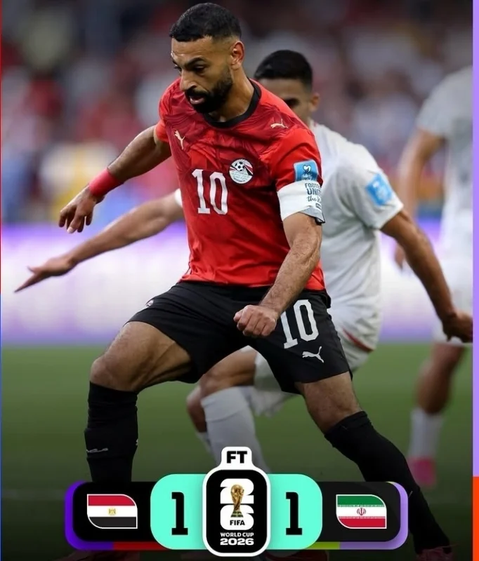 VAR Anulir Gol Iran, Mesir Lolos ke Babak 32 Besar Usai Imbang 1-1 di Piala Dunia 2026