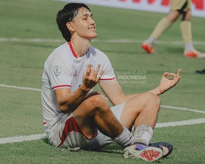 Pemain Timnas Indonesia duduk di lapangan saat laga melawan Timor Leste pada Piala AFF 2026.