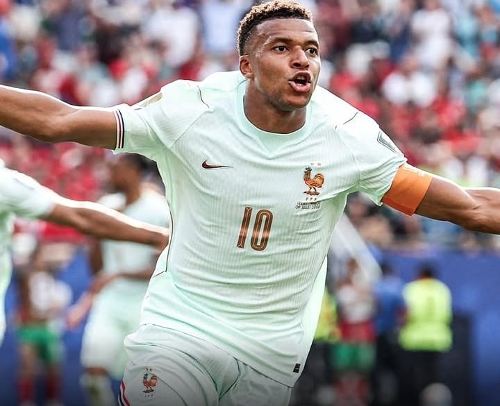 Kylian Mbappe merayakan kemenangan Prancis atas Maroko pada perempat final Piala Dunia 2026.