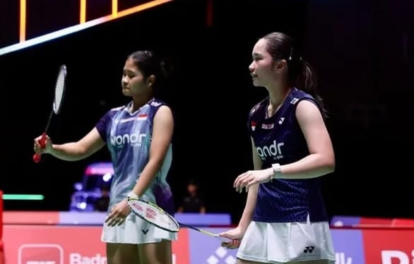 Rachel Allessya Rose dan Febi Setianingrum saat bertanding pada China Open 2026 dalam laga yang berakhir dengan kemenangan atas unggulan kedua asal China.